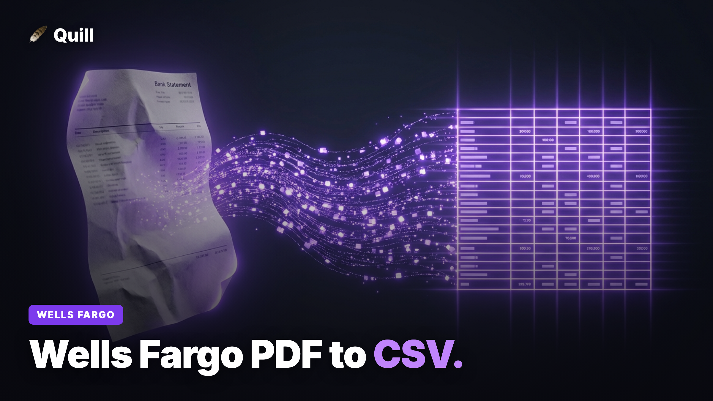 How to Convert a Wells Fargo Statement PDF to CSV