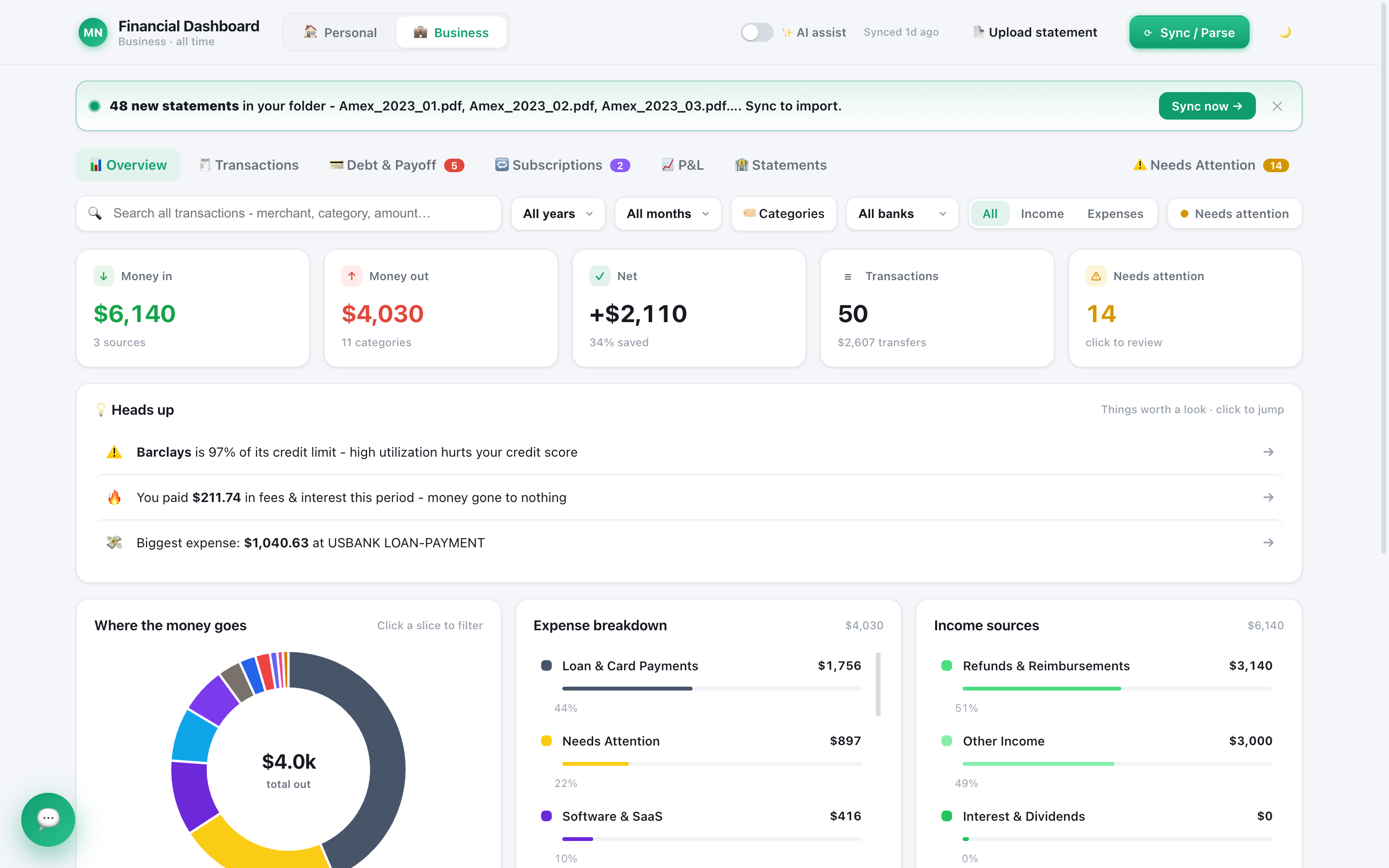 Quill Overview Dashboard